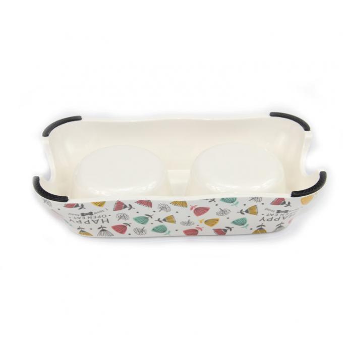 Acero inoxidável Double Pet Dog Bowl Bowls de alimentação de água 3