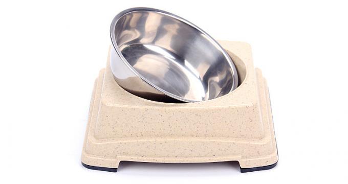 Boa Qualidade Venda A Grosso Venda Quente Bambu A&ccedil;o Inoxid&aacute;vel C&atilde;o Cachorro de Alimenta&ccedil;&atilde;o Bowl 2
