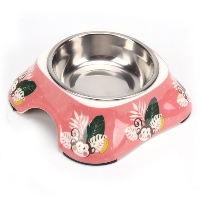 Pet Bowl Cat Dog Puppy Food Feeder Bowls de aço inoxidável 0
