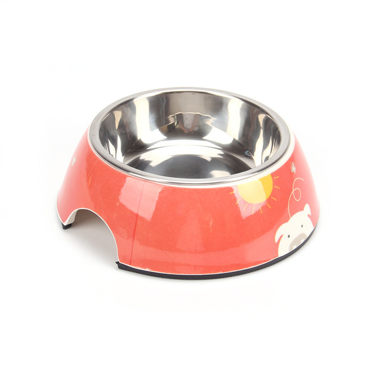 180 ml de tigela de cão com quatro cores de aço inoxidável