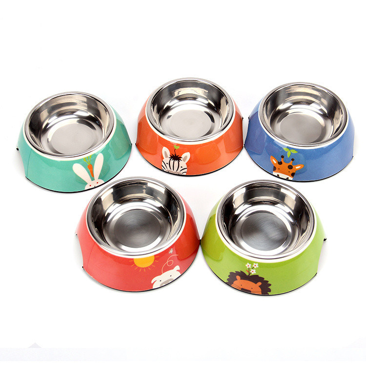 180 ml de tigela de cão com quatro cores de aço inoxidável