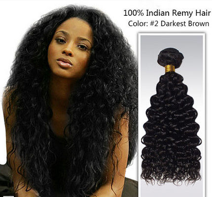 5A Extensões de cabelo indianas Remy não processadas 12''- 32'', preto natural