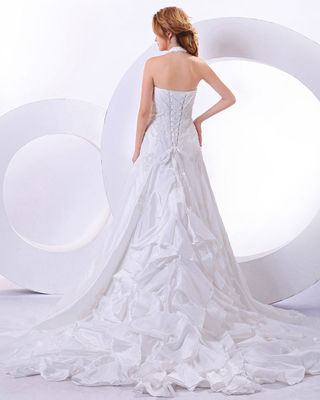 Custom Made Around The Neck Strap Aplica vestido de noiva para birdal, meninas, mulheres