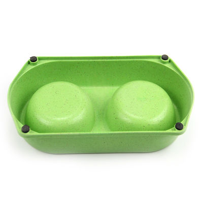 Profissional feito colorido atraente de bambu Pet Feeder Bowl