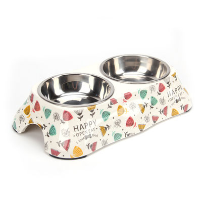 Duas belas tigelas de aço inoxidável para cães Pet Bowl