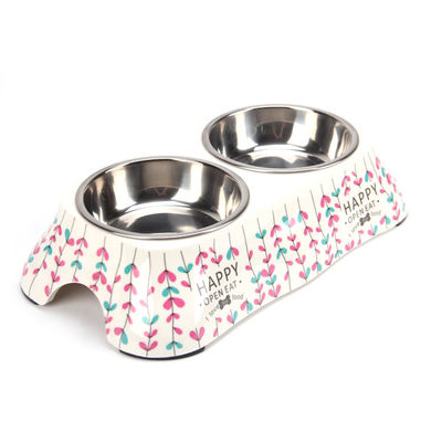 Duas belas tigelas de aço inoxidável para cães Pet Bowl
