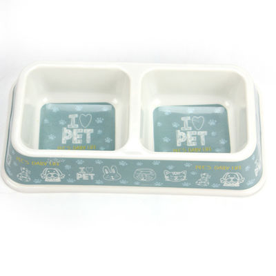 Preço por atacado Fabrica Personalizado Duplo Quadrado Melamina Dog&Cat Pet Bowl