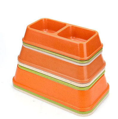 Sublimação de bambu duplo e colorido grande ou grande Cachorro de alimentos e água para animais de estimação