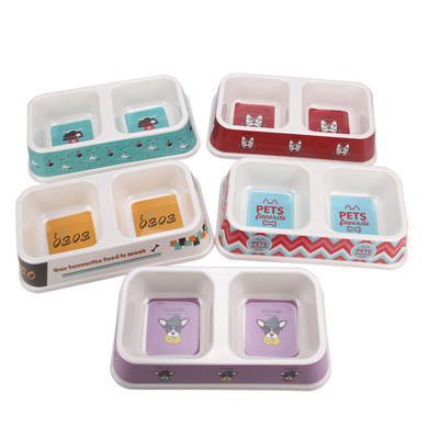Copo de água de comida para cães e gatos de plástico duplo com boa qualidade