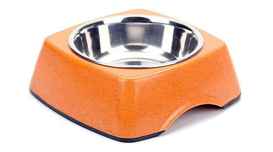 Bamboo de boa qualidade e aço inoxidável natural puro Pet&Cat&Dog Food Bowl